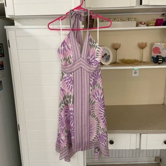 BCBGMaxAzria Dresses & Skirts - Purple and Pink Halter Dress